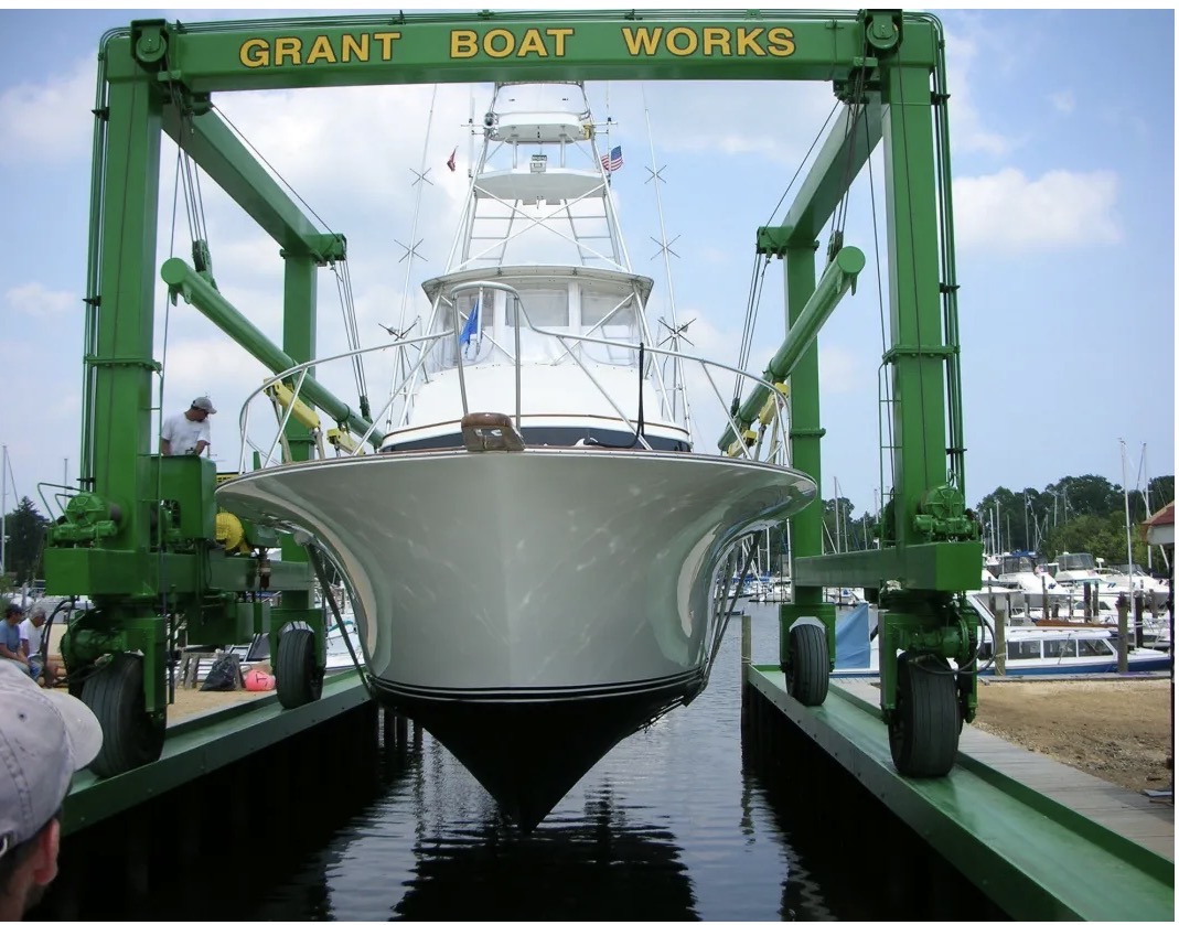 Grant Boat Works marine lift and boatyard