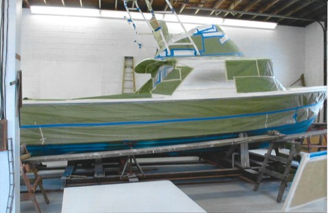 Boat before restoration project one
